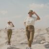 Women Posing in Cargo Pants in Desert