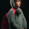 Girl in a Sweatshirt with a Backpack